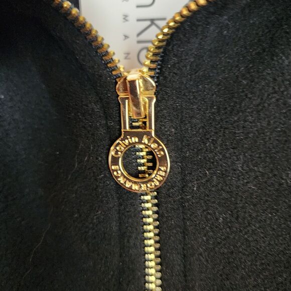 NWT Calvin Klein Performance Women Fleece Jacket Full Goldtone Zip High-Neck 1X - Picture 5 of 13